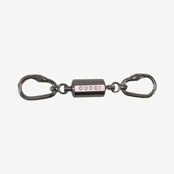 Gucci Silver Tone Metal Key Ring Connector Carabiner Clip Made In Italy - Picture 6 of 7